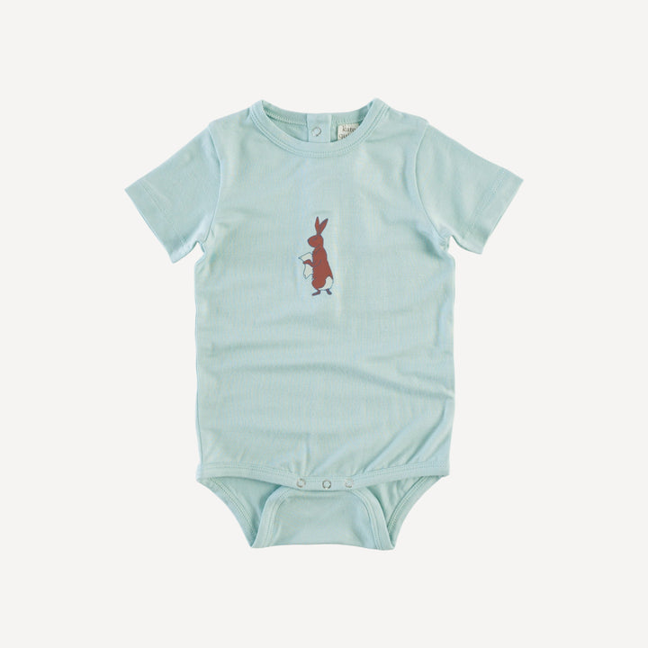 short sleeve rabbit crew neck bodysuit | surf spray | bamboo