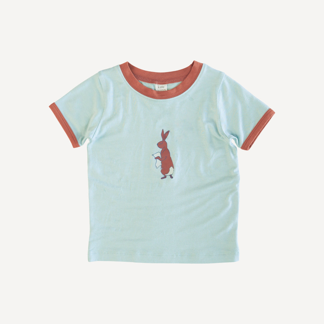 short sleeve rabbit ringer tee | surf spray | bamboo