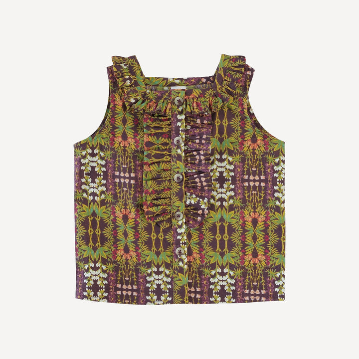 alice tank | sweet pea multi | organic cotton woven