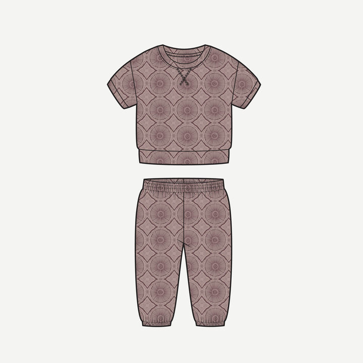 PREORDER short sleeve relaxed jogger set | doe batik | modal
