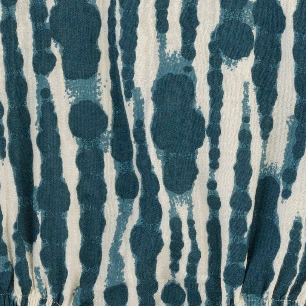 womens rosette dress | tapestry water drops | organic cotton gauze