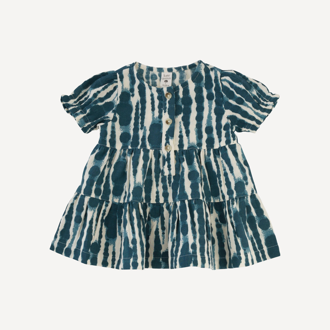 short puff sleeve prairie top and legging set | tapestry water drops | organic cotton gauze