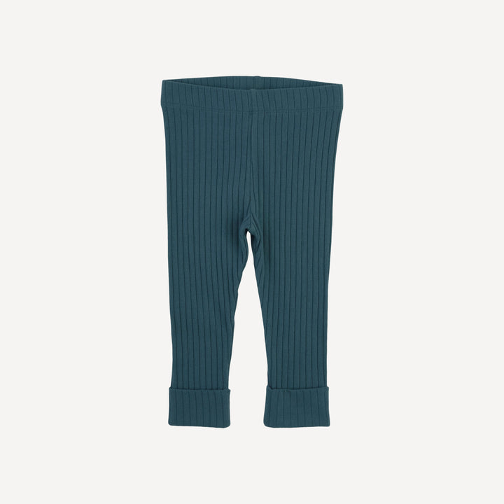 classic cuffed legging | tapestry | organic cotton wide rib
