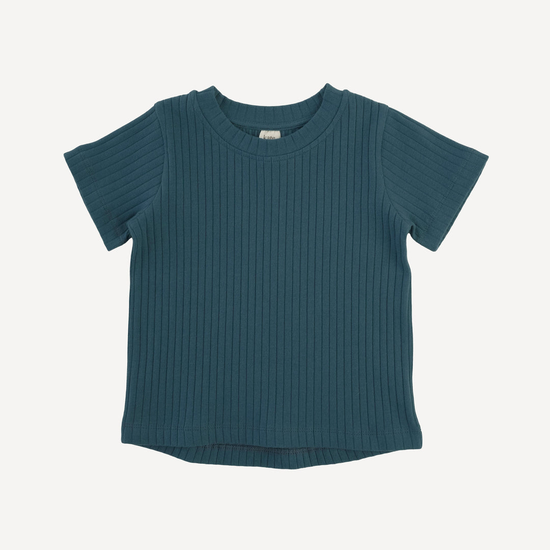 short sleeve essential boxy tee | tapestry | organic cotton wide rib