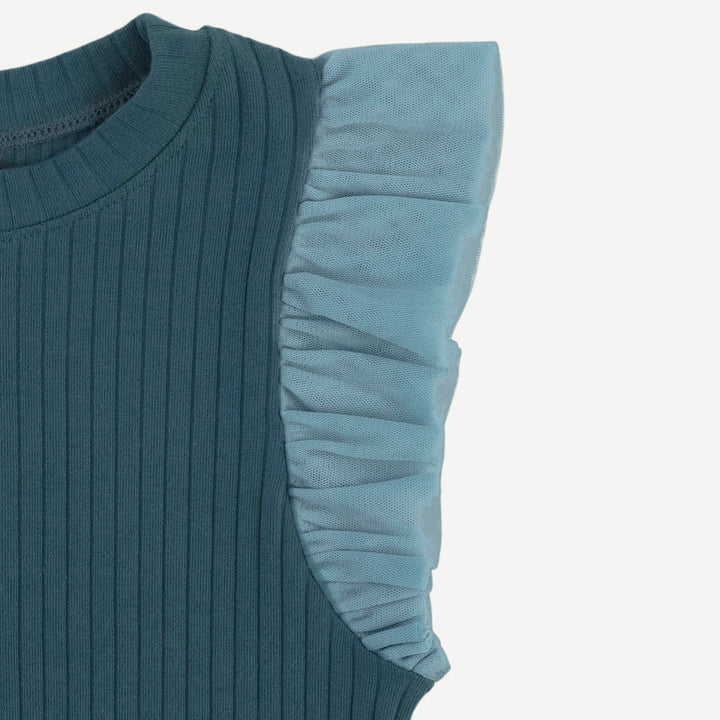 100 acre wood tulle flutter tee | tapestry | organic cotton wide rib