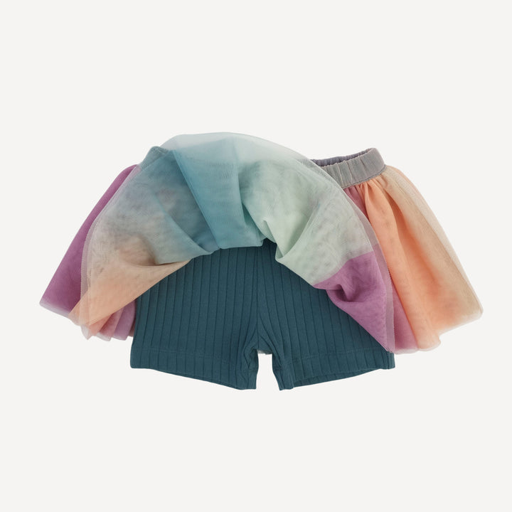 tulle ballerina tutu short | tapestry | organic cotton wide rib