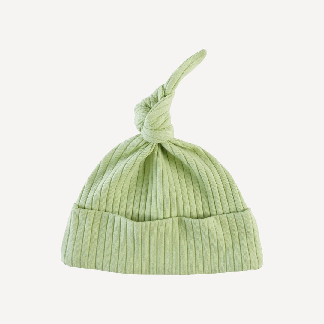 knot hat | tarragon | organic cotton wide rib