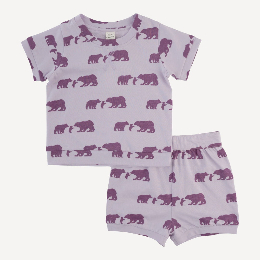 jamie short set | three bears | organic cotton jersey