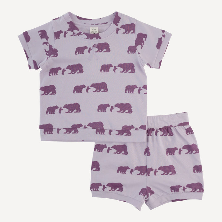 jamie short set | three bears | organic cotton jersey