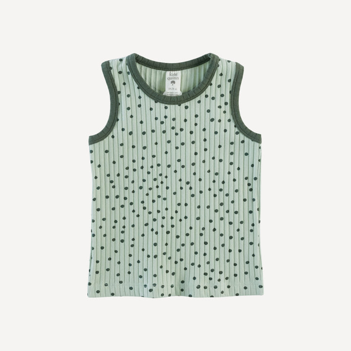 racerback tank | thyme dot | organic cotton wide rib