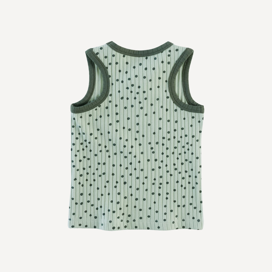 racerback tank | thyme dot | organic cotton wide rib