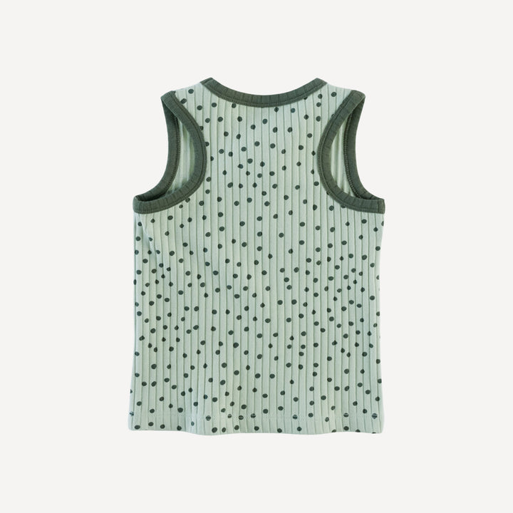 racerback tank | thyme dot | organic cotton wide rib