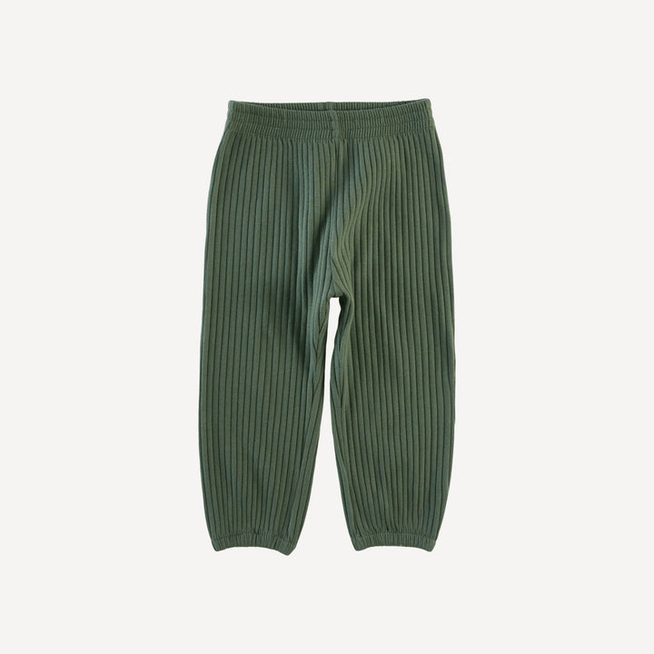 relaxed jogger | thyme | organic cotton wide rib