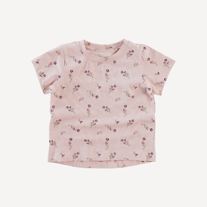 short sleeve essential boxy tee | tiny chamomile | organic cotton slub