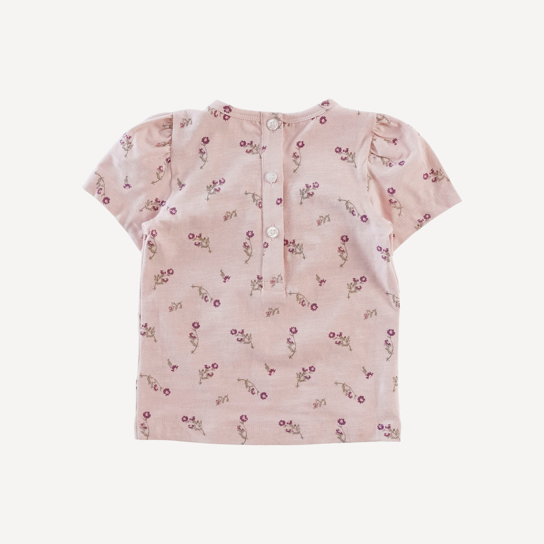 short sleeve emily set | tiny chamomile | organic cotton slub