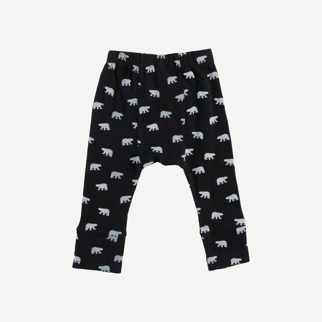 classic panda pant | tiny polar bear | organic cotton thermal