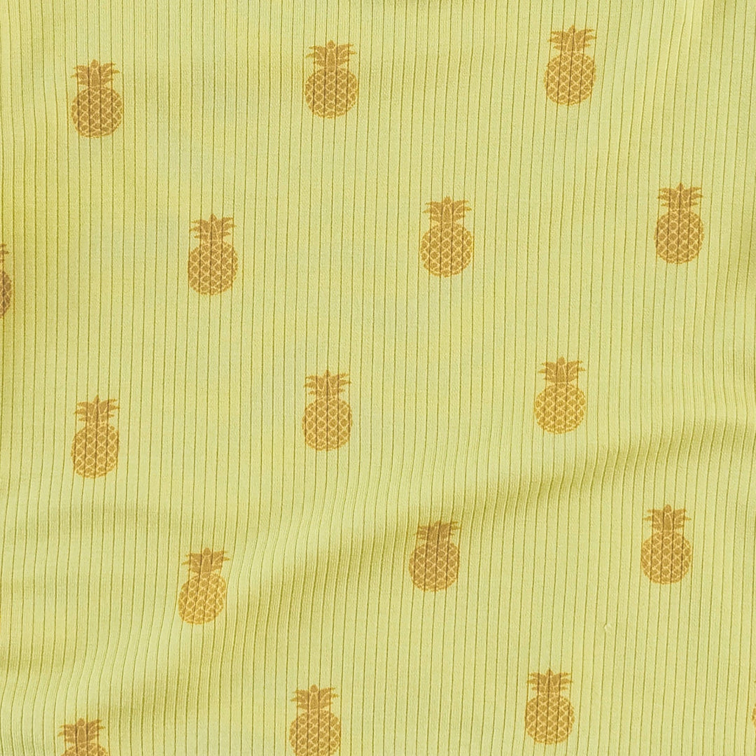 flutter sleeve pinafore dress | tiny pineapple | modal skinny rib