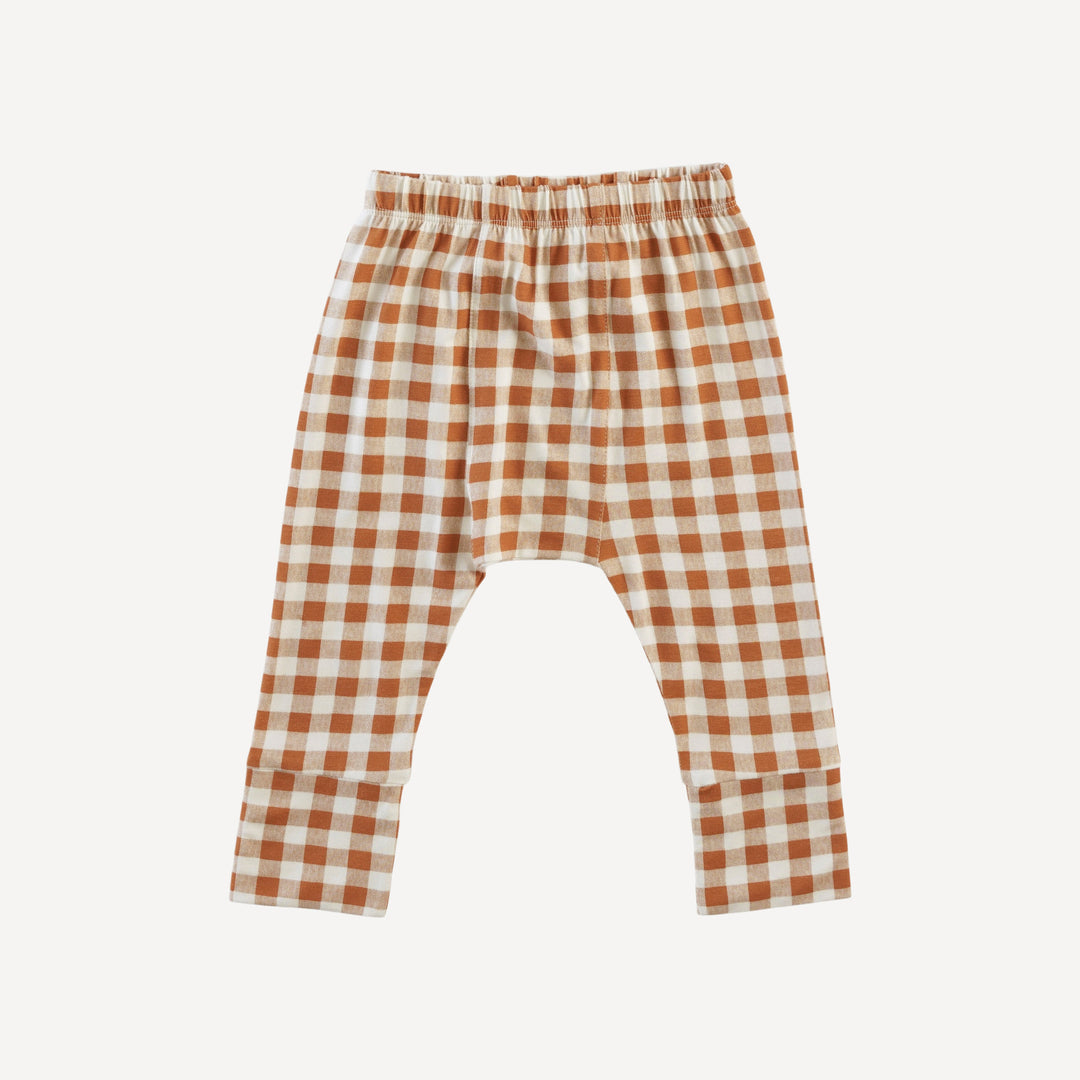 classic panda pant | toffee gingham | bamboo