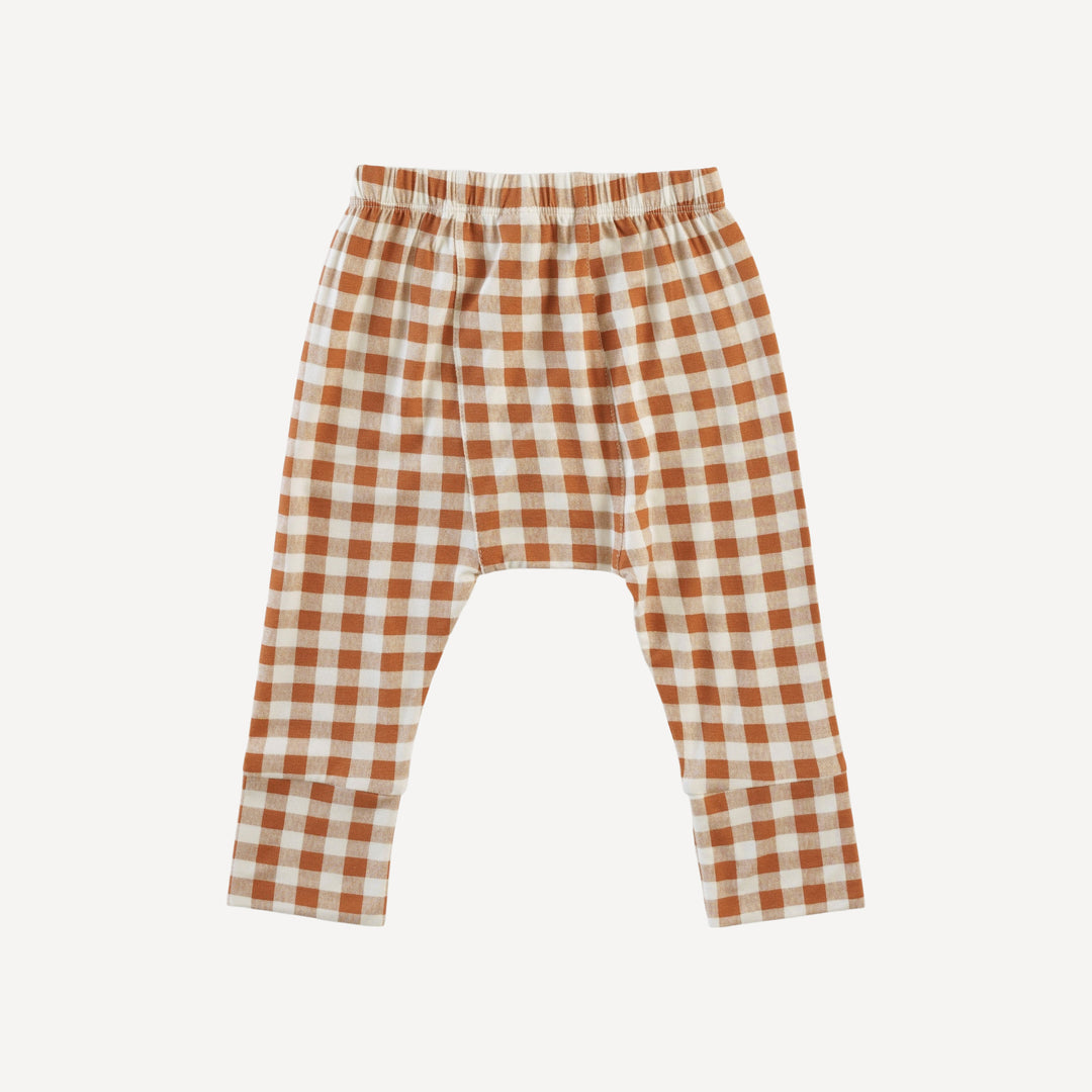 classic panda pant | toffee gingham | bamboo