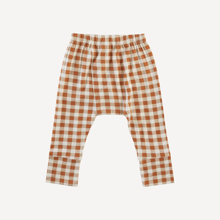 classic panda pant | toffee gingham | bamboo