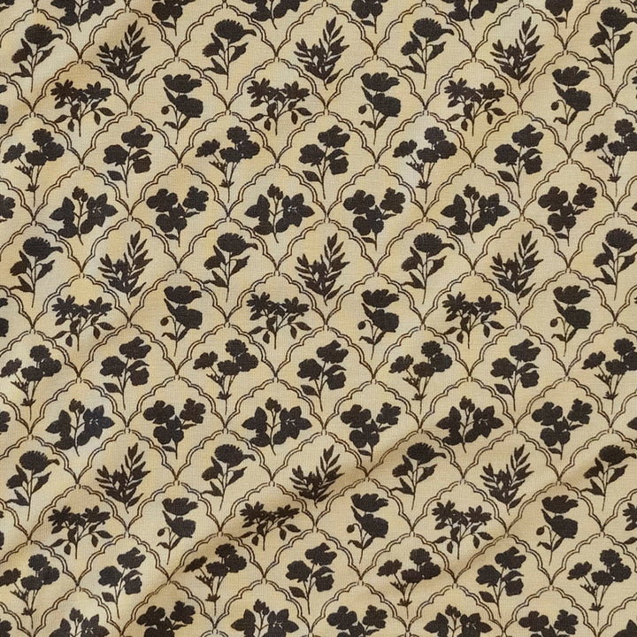 long sleeve double breasted shawl collar jumpsuit | trellis floral | bamboo