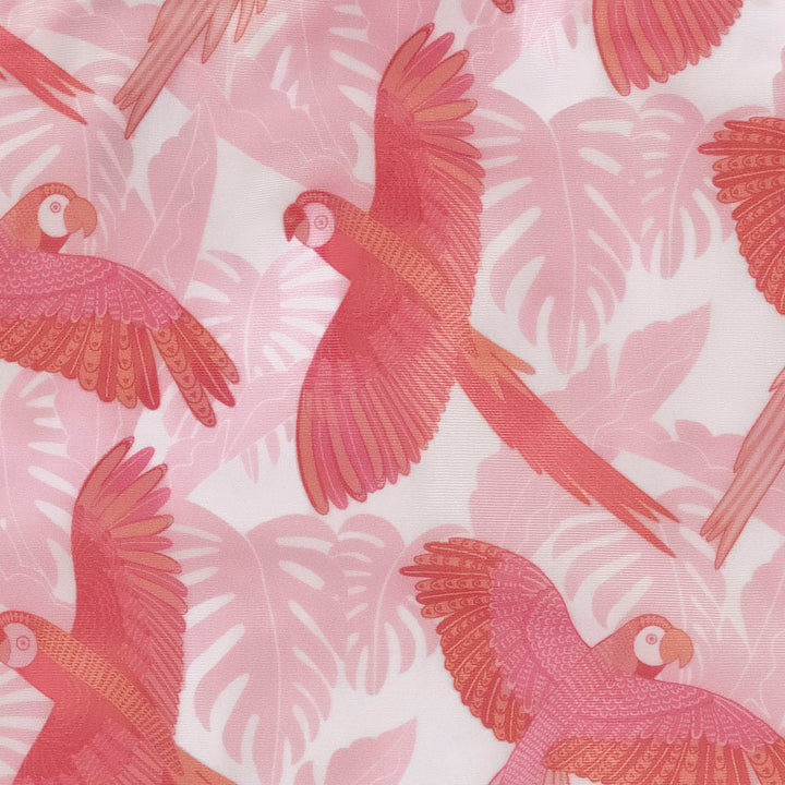 ruffle leg tank swimsuit | tropical parrots | swim