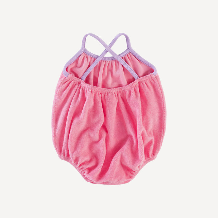 cross back bubble | tropical pink | organic cotton terry
