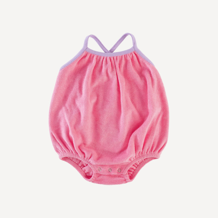 cross back bubble | tropical pink | organic cotton terry