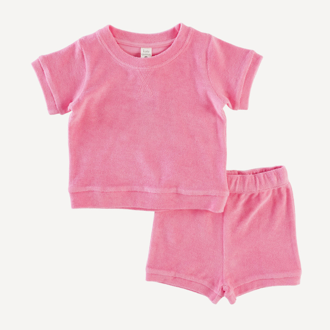 jamie set | tropical pink | organic cotton terry