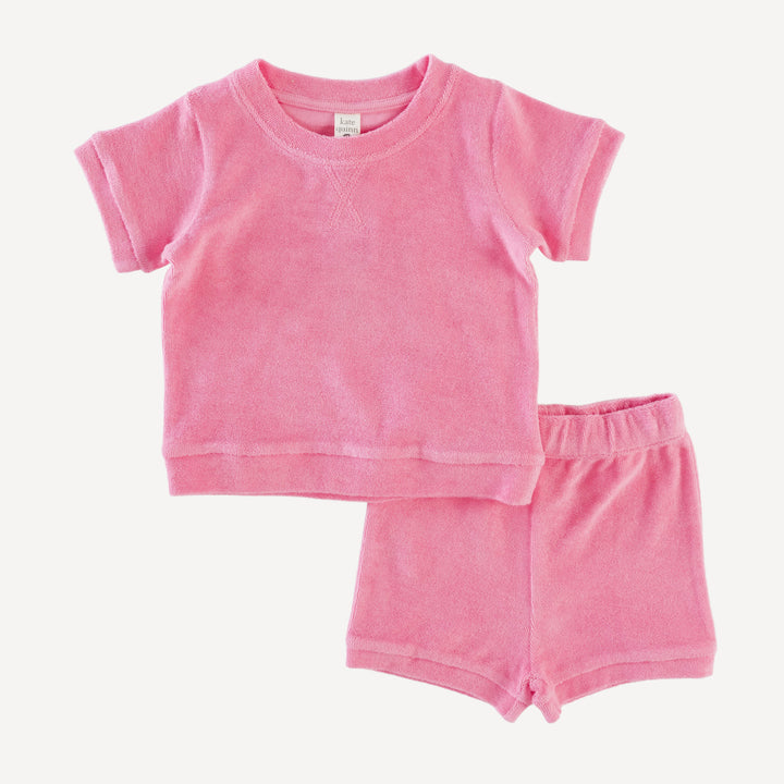 jamie set | tropical pink | organic cotton terry