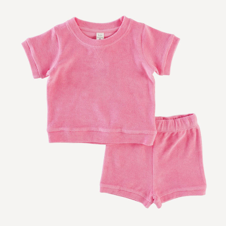 jamie set | tropical pink | organic cotton terry