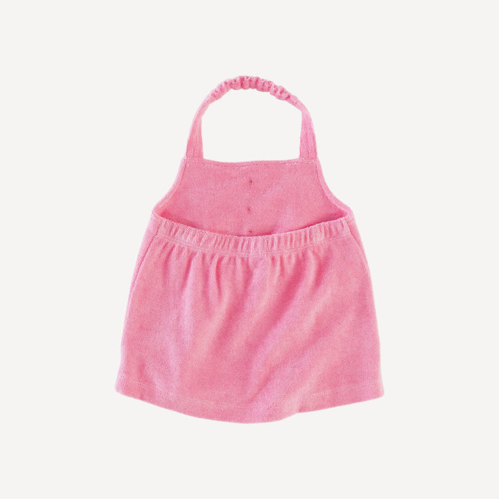 trim halter top + short set | tropical pink | organic cotton terry