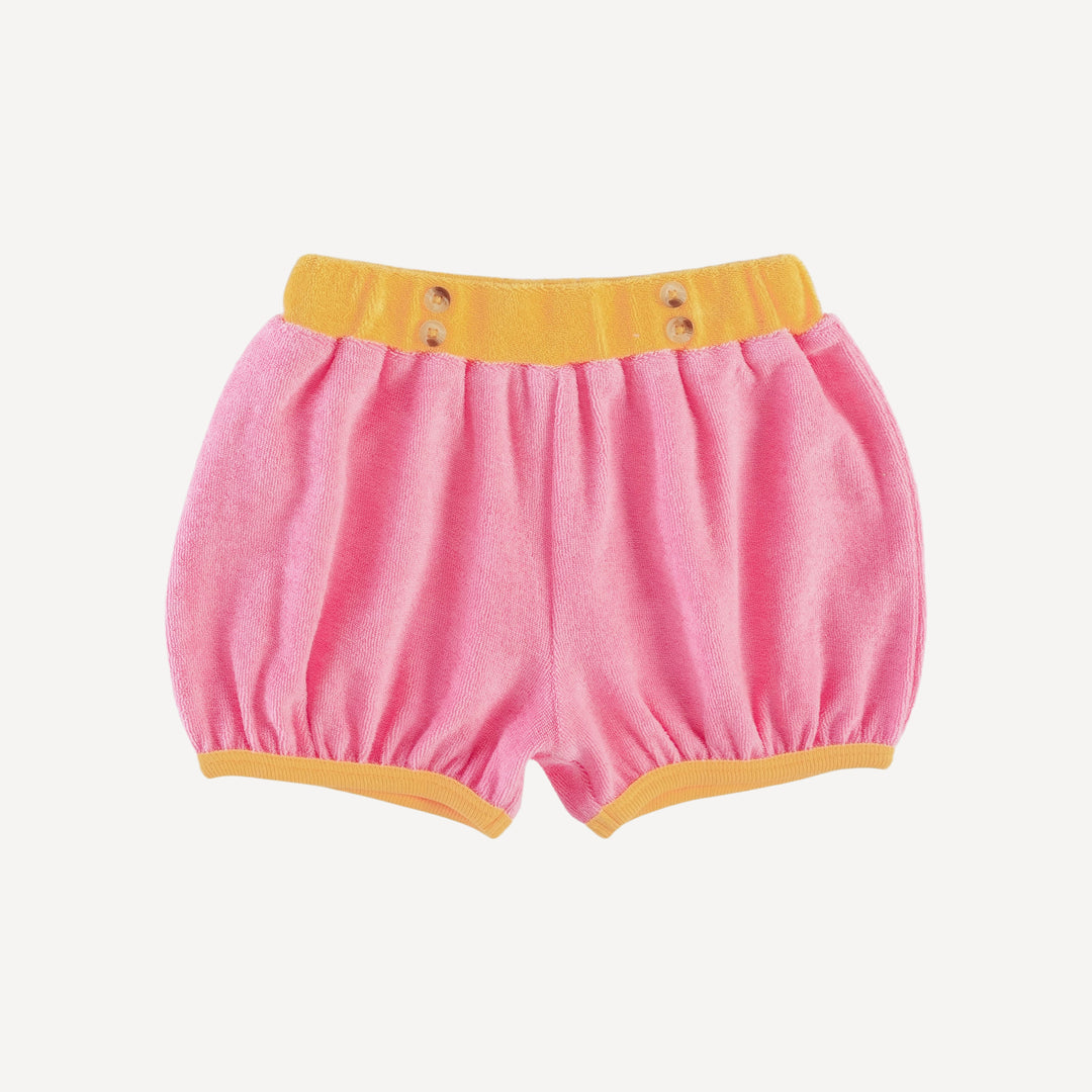trim halter top + short set | tropical pink | organic cotton terry