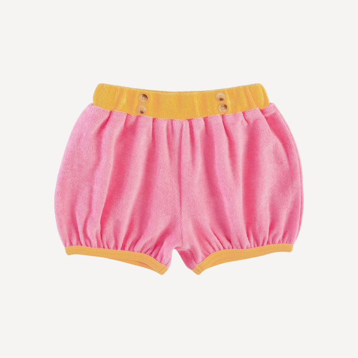 trim halter top + short set | tropical pink | organic cotton terry