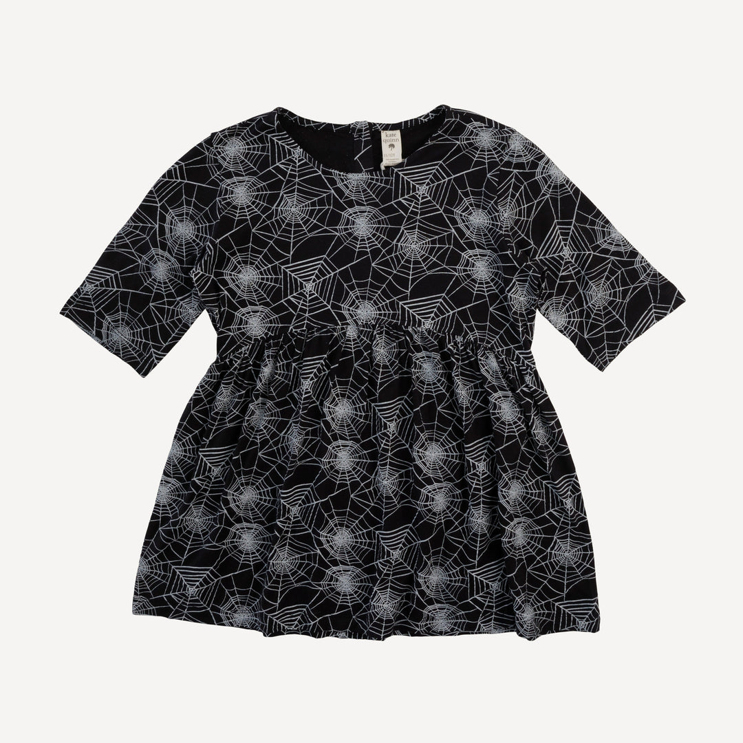 tween half sleeve asymmetrical gathered top | spiderweb | bamboo