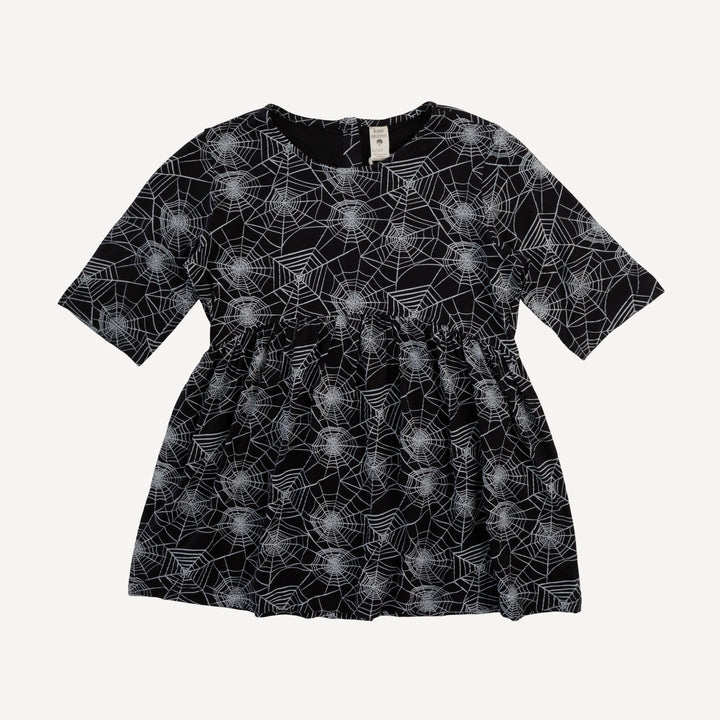 tween half sleeve asymmetrical gathered top | spiderweb | bamboo