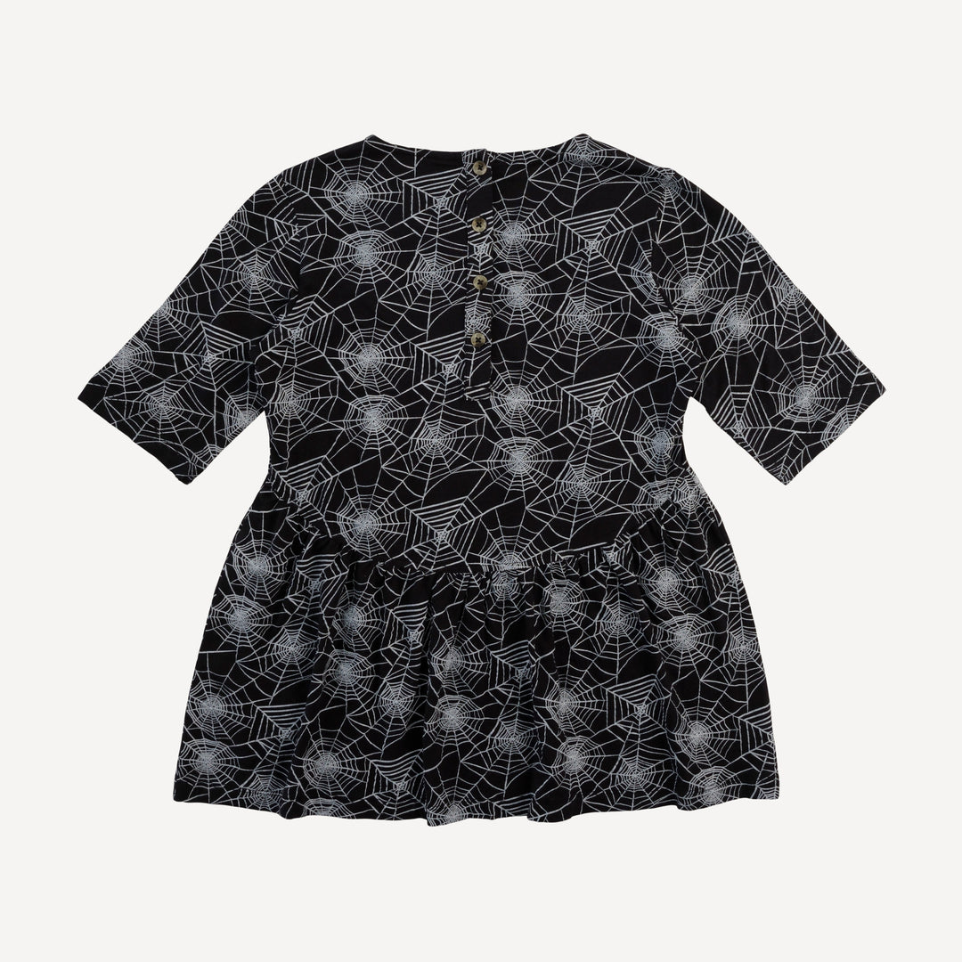 tween half sleeve asymmetrical gathered top | spiderweb | bamboo