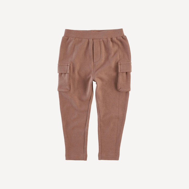 skinny cargo pant | twig | organic cotton interlock