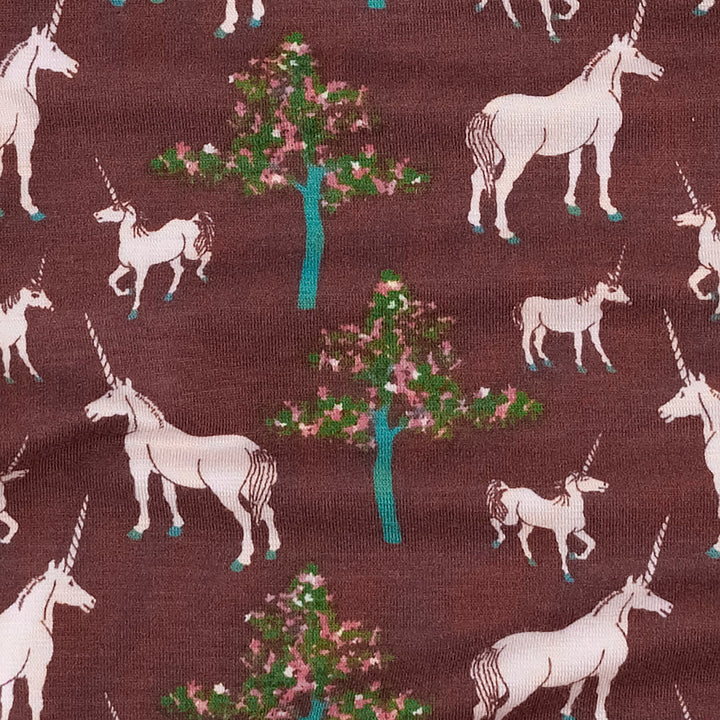 long sleeve lap neck footie | unicorn party | bamboo
