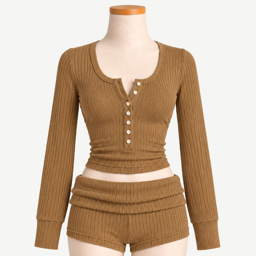 PREORDER womens tria tee | apple cinnamon | organic cotton wide rib
