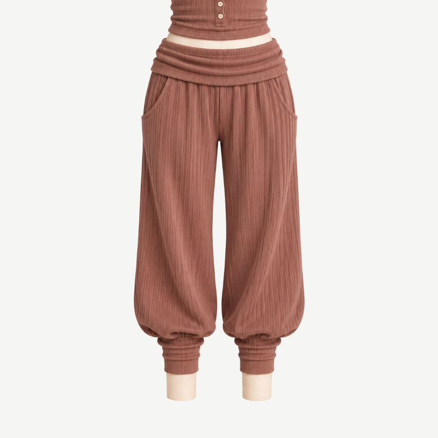 PREORDER womens ashley jogger | patina | organic cotton wide rib