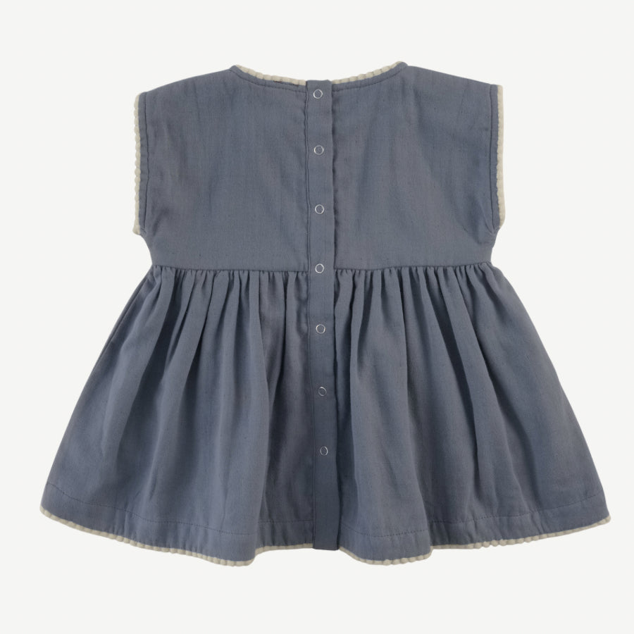 cap sleeve pom pom tunic | citadel | organic cotton gauze