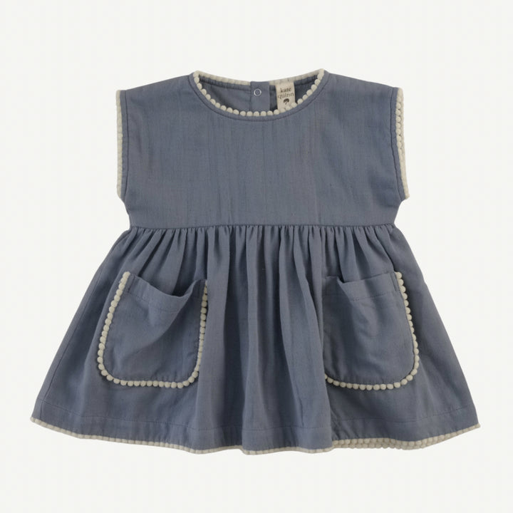 cap sleeve pom pom tunic | citadel | organic cotton gauze