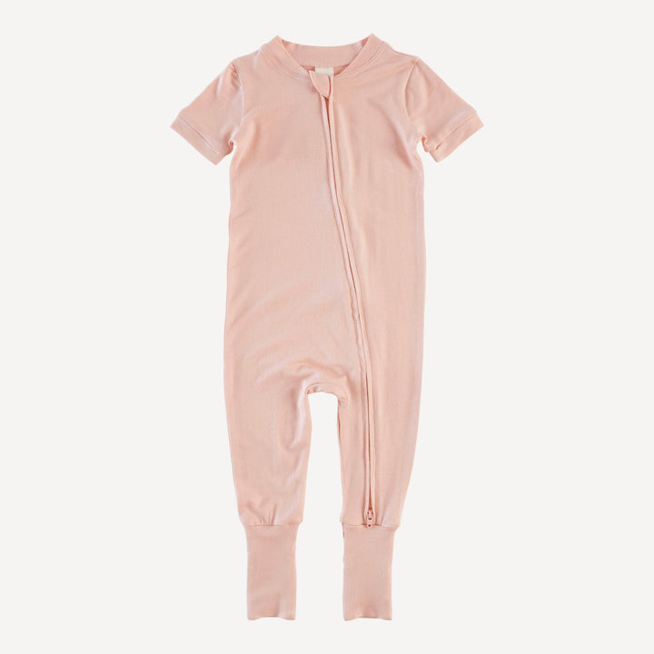 short sleeve convertible zippy pj | villa pink | modal