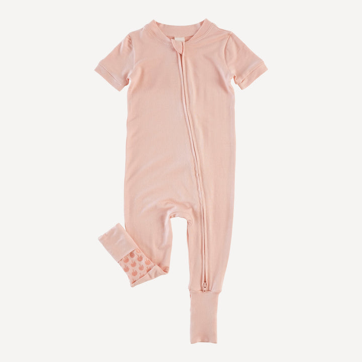 short sleeve convertible zippy pj | villa pink | modal