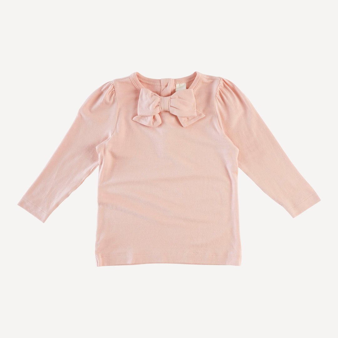 long sleeve bow top | villa pink | modal