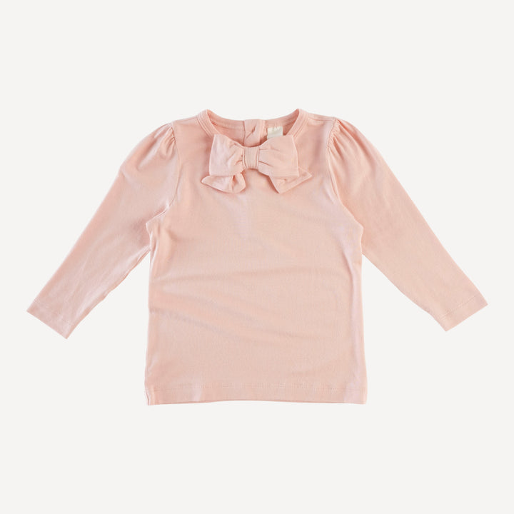 long sleeve bow top | villa pink | modal