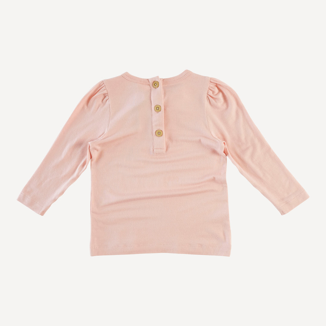 long sleeve bow top | villa pink | modal