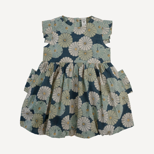 short sleeve twirl dress | jade ditsy floral | organic cotton jersey