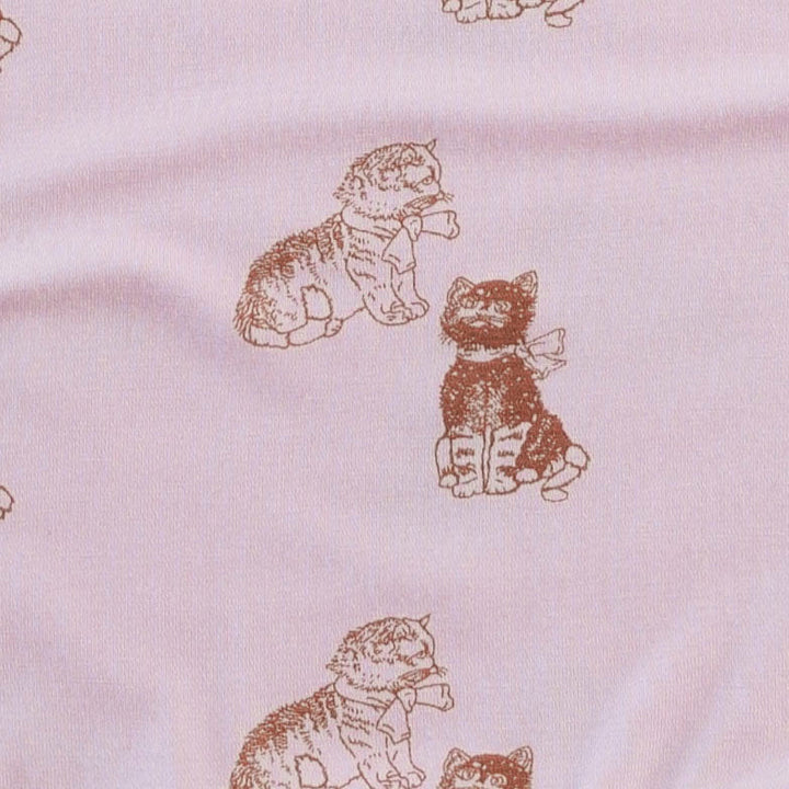 long sleeve two way zipper footie | vintage kitty | bamboo